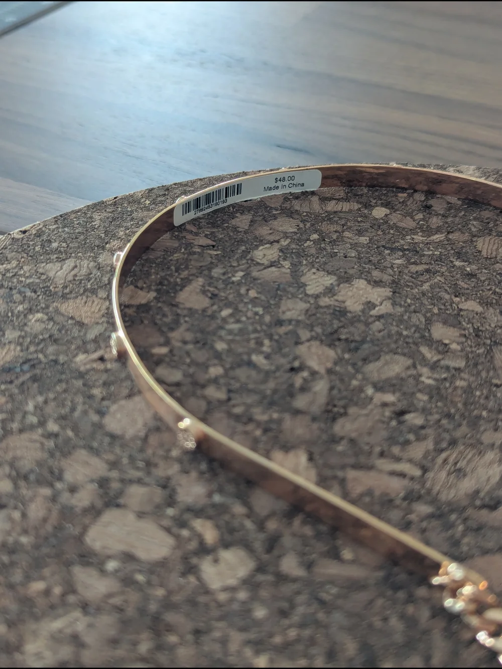 NWT Henri Bendel Luxury Fashion Metal Chain Headband in Rose Gold, Renn Faire